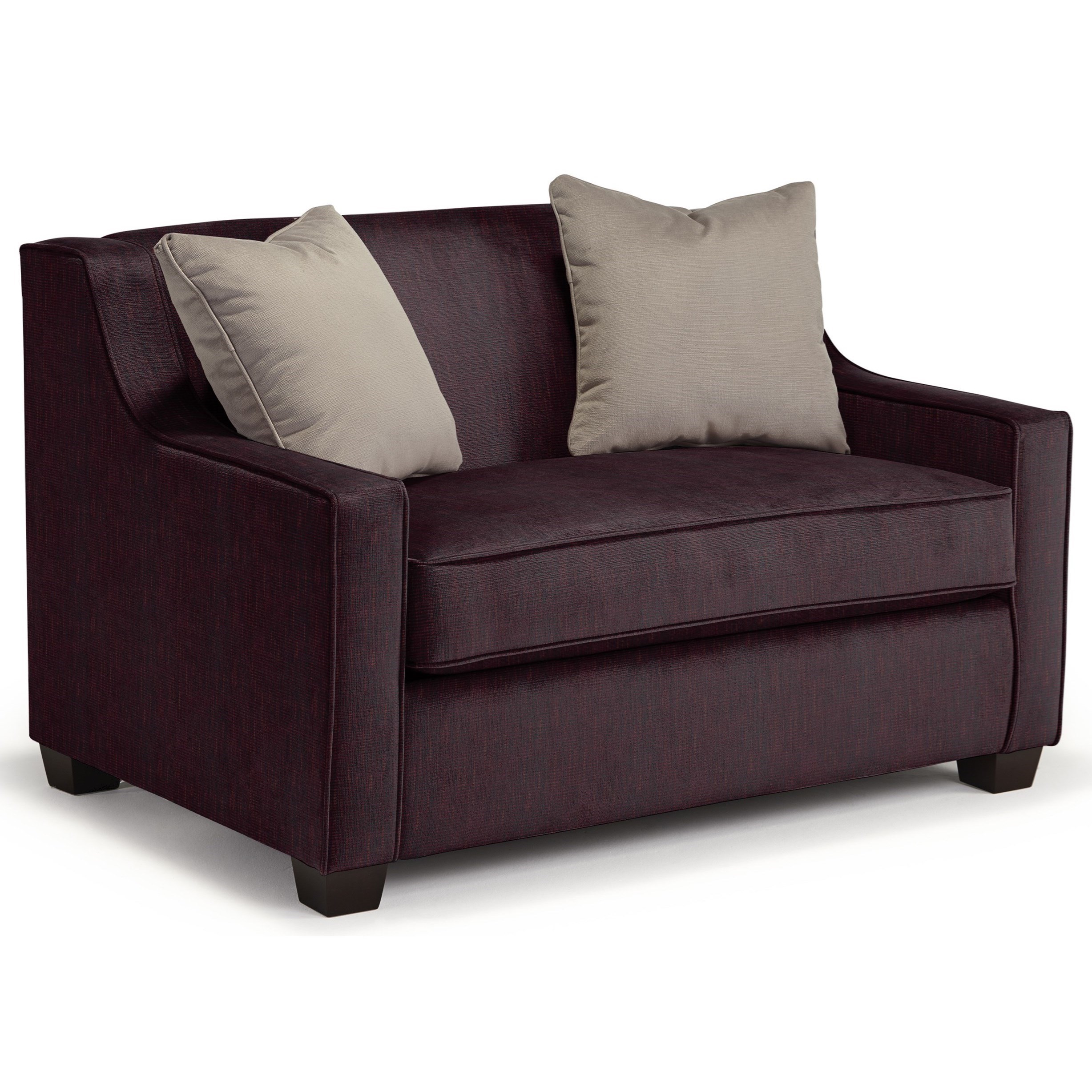 Best Home Furnishings Marinette C20TE Twin Size Air Dream Sleeper Chair with Toss Pillows Dunk Bright Furniture Uph Sofa Sleepers